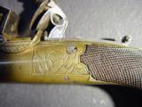 Matched Pair of Queen Ann Flintlock Pocket Pistols by H. Nock of London With Barrel Wrench - 10 of 15