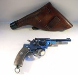 Sweden Military Husqvarna Model 1887 Nagant Revolver 7.5x22mmR Cal. W/Original Pigskin Holster - 2 of 14