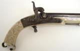 "Scottish Percussion Pistol Engraved with Belt Hook (AH1479)" - 4 of 7