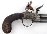 "French Over/Under Tap Action Flintlock Pistol (AH2702)" - 6 of 7