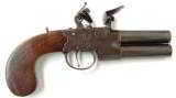 "English Large Size Tap Action Over/Under Flintlock Pistol (AH2795)" - 1 of 6
