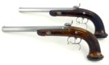 French Pair of Percussion target pistols by Gautier a Paris - 4 of 12