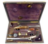 French Pair of Percussion target pistols by Gautier a Paris - 1 of 12