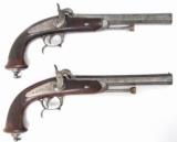 Pair of French model 1833 officers percussion pistols. (AH2682) - 1 of 8