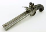 British Queen Ann Double Barrel Flintlock pistol (AH3585) - 4 of 9