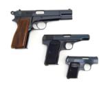 Rare Browning 3 Gun Set Belgian Made Pistols (PR28480) - 4 of 10