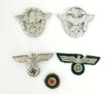 Lot of Nazi Police Cap Devices and Eagle (MM907) - 1 of 1
