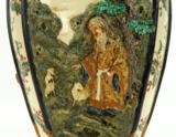 Beautiful Earthenware Satsuma Vase(CUR279) - 4 of 12