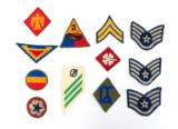 Lot of WWII Division/Army Shoulder Patches and Misc. Chevrons (MM849) - 1 of 2