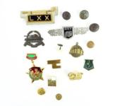 Lot of Assorted Badges, Pins, Buttons, and Cap Devices (MM987) - 1 of 1