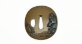 Kinko Tsuba, Daruma with gold highlights (MGJ104) - 1 of 2
