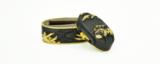 "Kinko Fuchi Kashira motif of Mounted Samurai with Bows and Arrows, and Katana (MGJ164)" - 2 of 8
