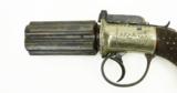 "Cased British Percussion ""6-Shot"" Pepperbox by Harley of Exeter (AH4199)" - 3 of 16
