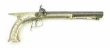 "Large All Metal Saw Handle Percussion Pistol with American Motifs (AH4309)" - 1 of 7