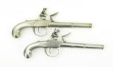 All Metal Pair Queen Ann Flintlock Pistols Marked Seglas (AH4311) - 1 of 10