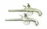 All Metal Pair Queen Ann Flintlock Pistols Marked Seglas (AH4311) - 2 of 10