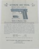 A Copy of an Instructional Pamphlet on Automatic Pistol Military Model (MIS1133) - 1 of 4