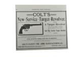 "Shooting and Fishing Magazine Advertisement for Colt New Service Target Revolver (MIS1143)" - 1 of 1