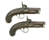"Beautiful Pair of Early Silver Mounted Henry Derringer Pistols (AH4519)" - 1 of 6