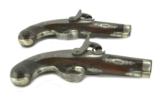 "Beautiful Pair of Early Silver Mounted Henry Derringer Pistols (AH4519)" - 3 of 6