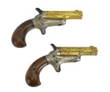 "Beautiful Cased Pair of Factory Engraved Colt No. 3 Derringers (C14513)" - 3 of 11