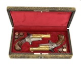 "Beautiful Cased Pair of Factory Engraved Colt No. 3 Derringers (C14513)" - 1 of 11