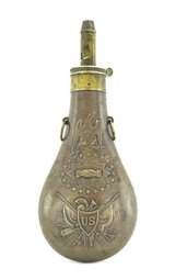 Batty Martial Peace Powder Flask Dated 1857 (MM1183) - 1 of 3