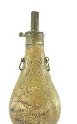 Batty Martial Peace Powder Flask Dated 1857 (MM1184) - 1 of 3