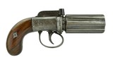 English 6-Shot Bar Hammer Pepperbox Revolver (AH5035) - 3 of 7