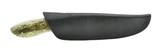 Gaetan Beauchamp Custom Knife with Bone Handle and Sheath (K1985) - 1 of 3