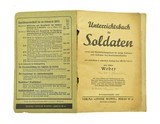 "German WWII Textbook for Soldiers “Learning and Refresher Book for Young Soldier and Soldier on leave of Absence".War issue 1941 (BK399)& - 2 of 2