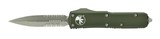 Microtech UTX-85 Double Edge OD Green Stonewash Partial Serrated Automatic (K2103) - 2 of 2