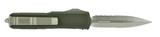 Microtech UTX-85 Double Edge OD Green Stonewash Partial Serrated Automatic (K2103) - 1 of 2