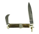 "Falcon Stag Handled Large Folding Hunting Knife (K2118)" - 3 of 4