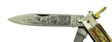 "Lepre Coltellerie Stag Handled Large Folding Hunting Knife (K2119)" - 1 of 3
