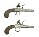 Cased Pair of English Turn-Off Barrel Flintlock Pistols (AH5234) - 5 of 9