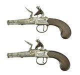 Cased Pair of English Turn-Off Barrel Flintlock Pistols (AH5234) - 4 of 9