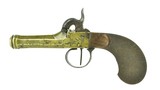 Belgian Brass Barrel Boxlock Percussion Pistol (AH5256) - 1 of 4