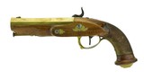 "Belgian Large Frame Brass Barrel Percussion Pistol (AH5310)" - 4 of 4
