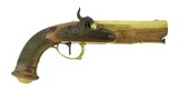"Belgian Large Frame Brass Barrel Percussion Pistol (AH5310)" - 1 of 4