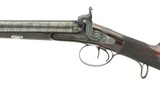 "English Percussion Side by Side double Barrel 16 Gauge shotgun by William Millward (S11118)" - 3 of 11