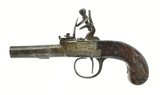 British Flintlock Muff Pistol by Segallas. (AH5342) - 1 of 4
