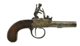 British Flintlock Muff Pistol by Segallas. (AH5342) - 2 of 4