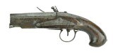 Unmarked Large Bore Continental Flintlock Pistol (AH5353) - 1 of 3