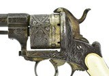 "Engraved Belgian Pinfire Revolver (AH5402)" - 6 of 8