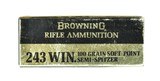 Vintage Browning .243 Winchester Caliber Ammunition (MIS1268) - 1 of 2
