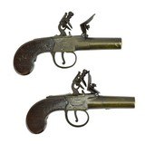 Pair of British Flintlock Muff Pistols by Ryan & Watson (AH5551) - 1 of 10