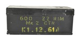 British MK 2 600 .22 Rimfire Ammunition (MM1349) - 1 of 2