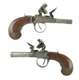"Pair of Double Barrel Flintlock Pocket Pistols (AH5593)" - 1 of 11