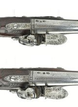 Pair of Georgian Period Silver Mounted English Officers Pistols by Griffin & Tow of London (AH5628) - 9 of 10